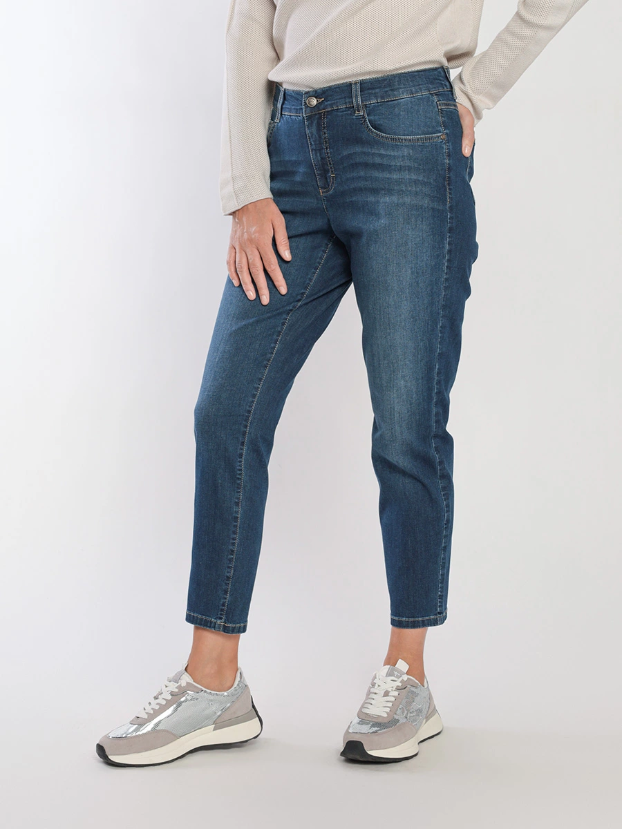 Джинсы 7/8 с эластичным поясом